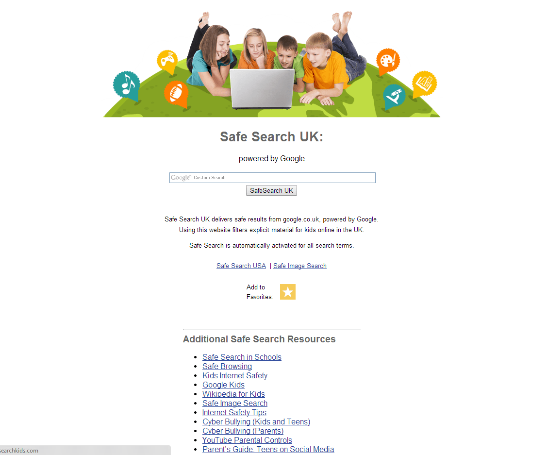 Google SafeSearch UK for Kids Content ClassConnect